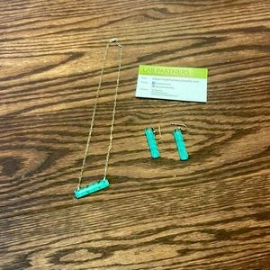 Handcrafted earrings and necklace